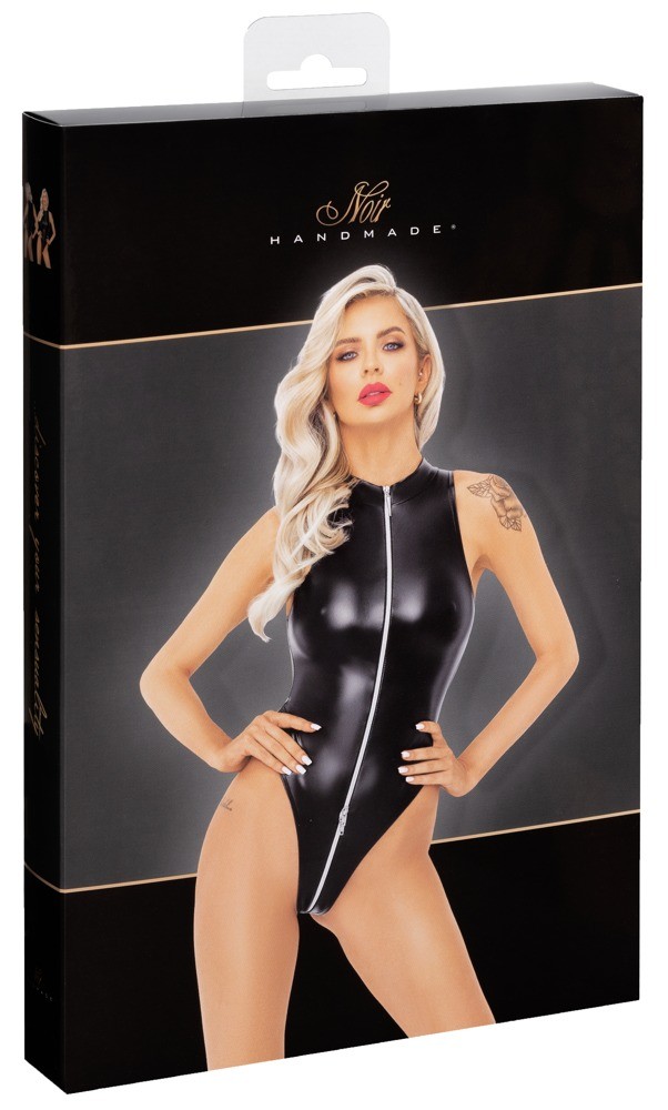 Body Pelle con Cerniera Taglia S 7 Body Pelle con Cerniera Taglia S