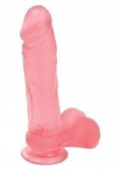 Dildo Crystal Jellies Pink Balls Cock 8 '' 4 Dildo Crystal Jellies Pink Balls Cock 8 ''