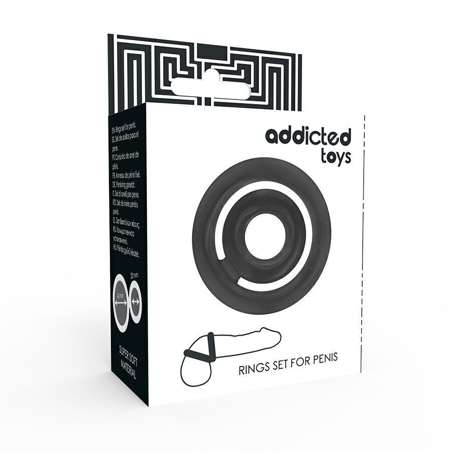 Set Ring Pene Neri 4 Set Ring Pene Neri