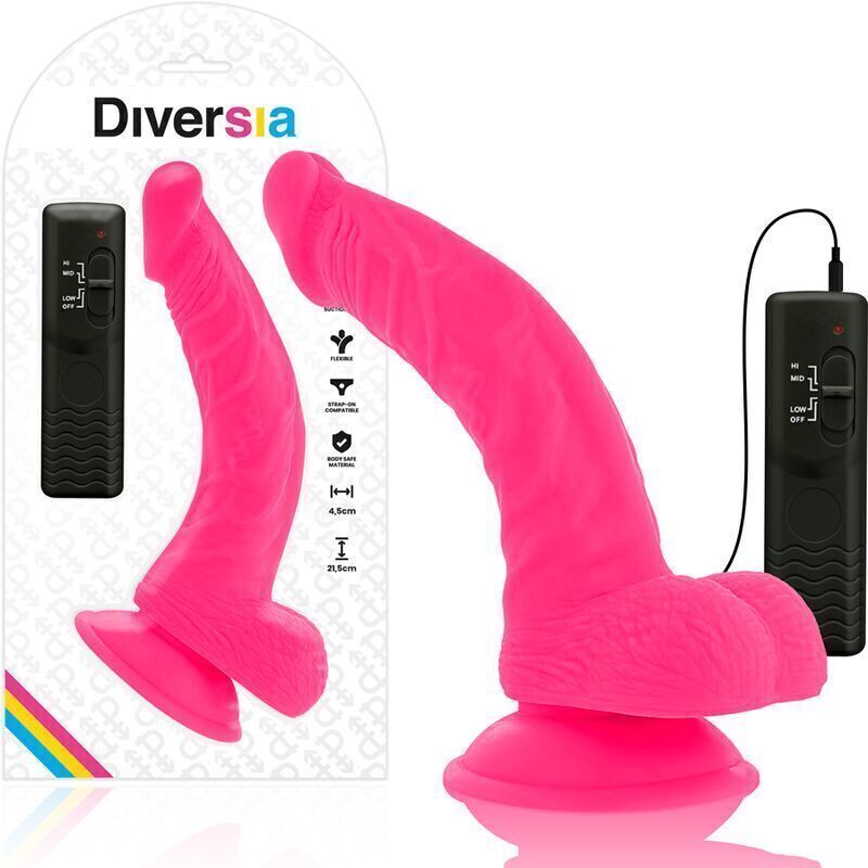Dildo Flessibile Con Vibrazione 21,5 CM - Rosa 3 Dildo Flessibile Con Vibrazione 21,5 CM - Rosa
