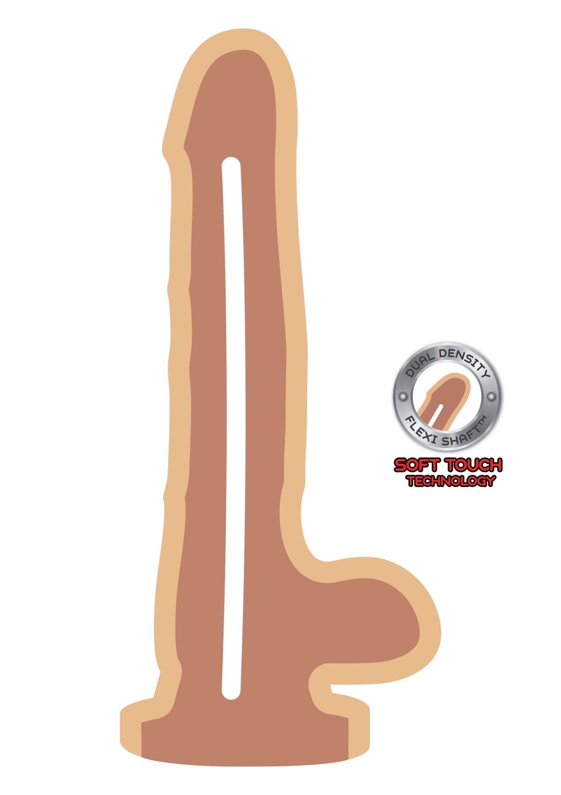 Dildo 8inch Realistico a doppia densità soft 3 Dildo 8inch Realistico a doppia densità soft